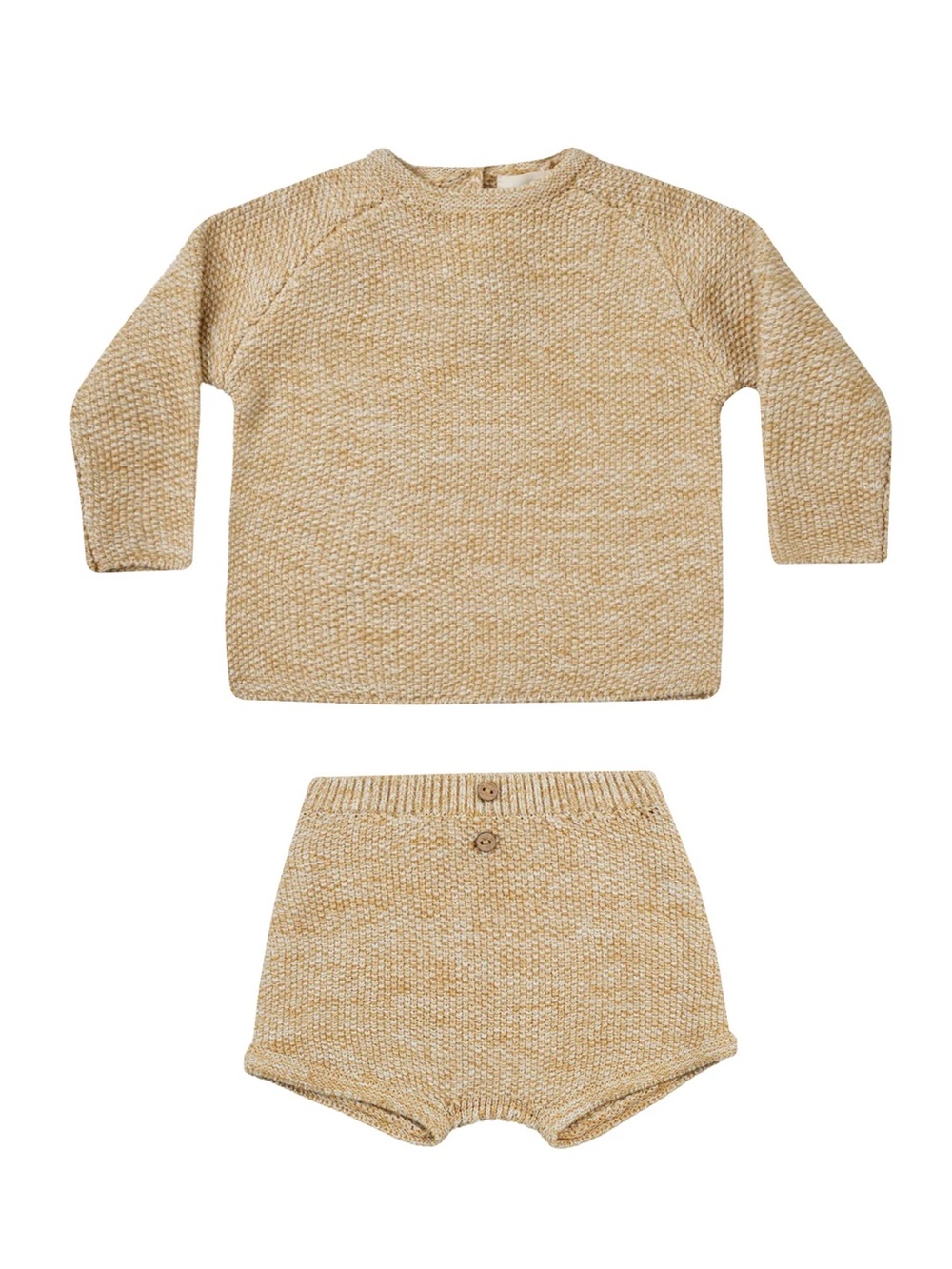NEW Quincy Mae summer knit set 3-6 months neutral sweater shorts matching beige